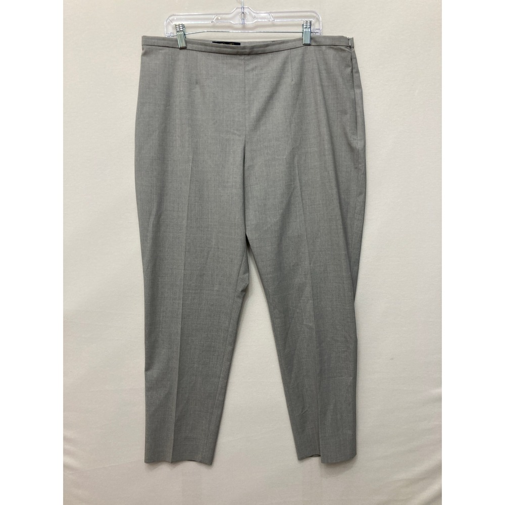 Brooks Brothers Dress Pants 16 Gray Italian Wool Tollegno Side Zip Quiet Luxury